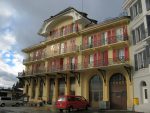 On quitte la gare principale de Leysin-Feydey