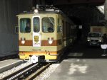 Et retour par le train qui sort de son tunnel de Feydey.