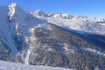 A droite le domaine skiable de Bavaon