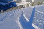 Descente, belle poudreuse, mais peu épaisse