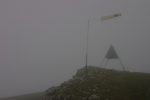 Le sommet du Suchet 1588m. Il y a du vent, on n'y voit rien et je commence à me refroidir !