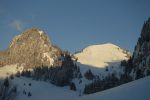 Vue arrière avec la lune sur Chaux de Tompey