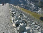 La digue du barrage de Mattmark, un des rares barrage-poids en Suisse