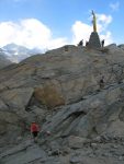 La statue du Monte Moro après un parcours amusant et un brin aérien