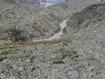 L'eau de fonte du glacier, un torrent !