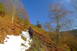 Enfin au soleil. Cette portion du chemin, n'est pas indiquée sur la carte. La carte indique l'ancien sentier, celui de notre descente