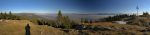 Vue panoramique depuis la croix de Châtel vers le Jura et les Alpes