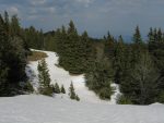 Reste à retourner en essayant d'avancer au mieux dans la neige