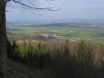 De nouveau le point de vue sur la plaine, avec plus de soleil qu'à la montée