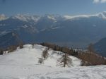 Vue arrière sur le chemin de la montée