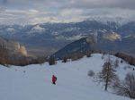 Descente par le chemin de la montée, neige dure, plaisir inéxistant