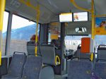 dans le dernier bus (le 3ième pour Martigny), nous avons le droit à des infos sur écran, quel luxe !