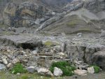 Le mur de l'ancienne cabane