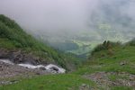 Juste après ce passage, une trouée qui me permet de voir la vallée (Val d'Illiez)