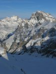 Le Grand Muveran, presque entièrement au soleil