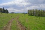 Fin du soleil, en longeant la route agricole