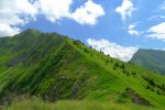 Vue arrière sur la descente parcourue