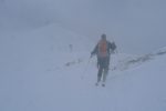 Nous voilà sur l'arête, ambiance tempétueuse