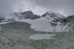 Le glacier sous le Grand Mont-Calme.