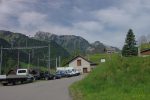 Gare de Rossinière, la Dent de Corjon au fond