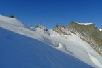 La jolie arête depuis la voie de Täschütte et le Feechopf