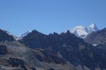 Zoom sur le Bishorn et le Weisshorn à droite