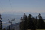Vue voilée sur les Alpes