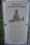 Explication sur le sentier du Sapin à Siméon
