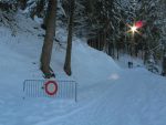 La route est réservée à la pratique des sports d'hiver.