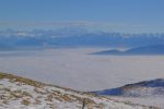 Vue imprenable sur le Mont-Blanc et le stratus