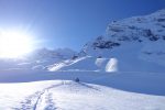 Le bas du Hübschhorn, à droite
