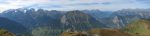 Vue panoramique vers le massif du Mont-Blanc et le Catogne