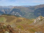 Puis je descends, avec au centre de la photo la crête où nous allons passer