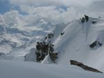 Vue brumeuse en direction du Bisshorn, faudra revenir un autre jour !