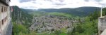 Vue panoramique depuis la terrasse du restaurant sur Fleurier