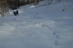 1 km à pied, ça use, ça use ... Vue arrière