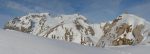 Depuis ce point de vue, vue panoramique sur les Cornettes de Bises et le col de Chaudin que Christian a descendu la veille.