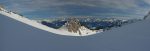 Vue panoramique sur le col du Linleu et les Alpes