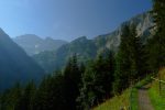 On sort de la forêt, juste avant Bonavau. Vue sur le Ruan