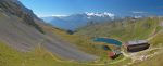 Nous arrivons au col de Fenestral, 2453m et une vue magnifique