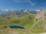 Sur notre droite le lac Supérieur de Fully et les Dents du Midi