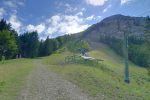 L'arrivée du Télésiège du Chamois. Je continue tout droit.