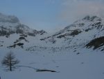 Sur la droite, la Haute Cime, un peu dans les nuages