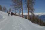 Nous traversons les pistes de ski