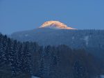La Dent de Valerette avec encore les lueurs du soleil lévant