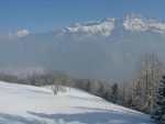 Je descends assez bas dans la clairière entre 1300 et 1200m, en suivant ces traces, il faudra au fond partir à gauche