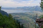Dans un virage, vue sur le Léman