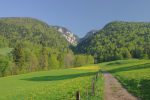 Vue arrière sur la Combe Grède