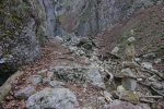 Certains s'amusent à l'équilibrisme des cairns. Première échelle au fond