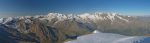 Vue sur la Pointe Dufour, le barrage de Mattmark, l'Allalinhorn et les Mischabel